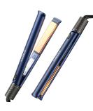 FURIDEN 2 in 1 Hair Straightener & Curler - Flat Iron for Thick & Curly Hair | Long-Lasting Defined Curls (Dark Midnight Blue) | International Shipping Available - Buy Online on GoSupps.com
