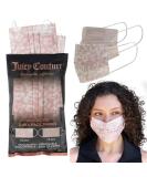 Juicy Couture 3-Ply Disposable Face Masks Pack - Blush Solid/Blush Leopard (10 Count) - Buy Online on GoSupps.com