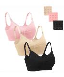 Dreamburn Maternity Nursing Bra | Wireless & Seamless | Comfortable Breastfeeding | XXL | Black/Beige/Pink | Adjustable Hooks & Removable Pads - Buy Online on GoSupps.com