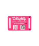 DogTap Light Big digital dog brand for medium to large dogs with NFC chip and QR code for contact details and profile made of silicone waterproof flexible 67 x 40 mm pink - Buy Online on GoSupps.com