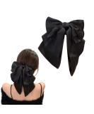 Large Satin Hair Bow Claw Clip for Women & Girls - French Barrette Bowknot Hairpin - Buy Online on GoSupps.com