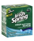 Irish Spring Deep Action Scrub Bar Soap 3 Pack - Invigorating Cleanse - Buy Online on GoSupps.com