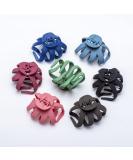 7pc Apooto Macaron Colors Octopus Hair Claw Clips - Flower Style Strong Hold Jaw Clip Set for Thick Hair | Stylish Matte Decorative Clips for Women & Girls - Buy Online on GoSupps.com