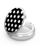 Portable 3-Compartment Pill Organizer | Black & White Dot Vitamin Case - Ideal Gift & Travel Solution - Buy Online on GoSupps.com