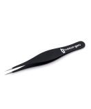 Tweezer Guru Pointed Tweezers - Precision Needle Nose for Eyebrows, Ingrown Hair, Blackheads & Splinters - Black - Buy Online on GoSupps.com