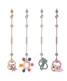 Vicloon Silicone Toy Clip 4Pcs Toy Safety Straps Food Grade Silicone Pacifier Clips Sippy Cup Strap Adjustable Stroller Pacifier Strap Hanging Toys Baby Toy Anti Drop Chain (Pink/Purple) Pink-Purple - Buy Online on GoSupps.com