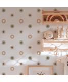 funlife Modern Daisy Wall Decal - Peel and Stick Transparent PVC Stickers for Nursery, Bedroom, Playroom Decoration - Buy Online on GoSupps.com