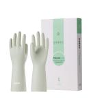 Lanon Wahoo 3 Pair Reusable Household Gloves | Skin-Friendly Flocked Cotton | Kitchen & Cleaning | Light Green | Size M - Buy Online on GoSupps.com