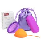 HBAID menstrual disc menstrual cup made of 100% medical silicone set with two sizes and storage pocket Alternative to Soft Tampons & OB - Buy Online on GoSupps.com