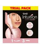 WILKINSON SWORD - Intuition Dermaglow For Women | Facial Hair Remover and Exfoliating Dermaplanning tool | Razor Handle + 3 Blade Refills 1 Count (Pack of 1) - Buy Online on GoSupps.com