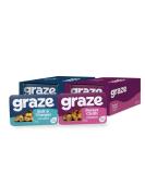 Graze Vegan Savoury Healthy Snacks - High Protein & Fibre - Salt & Vinegar/Sweet Chilly - 18 Count - Buy Online on GoSupps.com