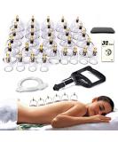 Cupping Therapy Set,32 Therapy Cups Cupping Set with Pump, Professional Chinese Acupoint Cupping Therapy Sets Hijama for Cupping Massage, Muscle&Joints 32 Cups - Buy Online on GoSupps.com