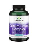 Swanson Calcium Citrate Complex 250mg - Bone, Muscle, Nerve Health & Blood Pressure Support - 100 Capsules - Buy Online on GoSupps.com