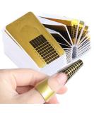 100 Pcs Gold Rectangle Nail Forms Self-Adhesive And Durable Nail Extension Molds Suitable For Uv Gel With Numbers Tips Form Guide for Nail Diy Enthusiasts And Learners - Buy Online on GoSupps.com