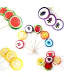 Fruit Sliced Lollipop Candies 25g - Random Mixed Fruit shaped Sweet lollipop candies (15 x Mixed lollies) - Buy Online on GoSupps.com