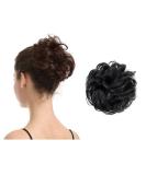 BARSDAR 100% Real Hair Extensions - Curled Messy Bun Hair Tie & Hair Part for Women - 1# Black 1 Piece - Buy Online on GoSupps.com