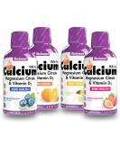 Bluebonnet Nutrition Liquid Calcium Citrate Magnesium Citrate Vitamin D3 Bone Health Bundle - 4 Flavors, 64 Fl Oz - Buy Online on GoSupps.com