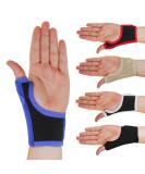 Solace Bracing Thumb Support Max - British Made & NHS Supplied - Breathable Thumb Spica Splint - Black/Blue - Size S - Left Hand - Buy Online on GoSupps.com