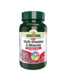 Natures Aid Multi-Vitamins & Minerals 60 Tablets - Vegan One-a-Day Formula for Immune Energy Brain & Bone Health - 60 Count Pack - Made in the UK - Buy Online on GoSupps.com