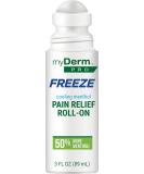 Myderm PRO Freeze Roll-On 3 fl oz - Extra Strength 6% Menthol - Hands-Free Topical Support - Made in USA - Buy Online on GoSupps.com