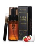 120ml Strawberry Eyelash Shampoo - Gentle Foam Cleaner for Eyelash Extensions | Salon & Home Use - Buy Online on GoSupps.com