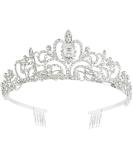 Makone Crystal Queen Crowns and Tiaras with Comb Headband for Women and Girls  Princess Crowns Hair Accessories for Wedding Birthday Halloween Costume Cosplay (01 Silver) - Buy Online on GoSupps.com