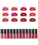 LAMUSELAND Matte Mini Liquid Lipstick Set - 12 Colors Long-Lasting High Pigment Travel Kit, Waterproof Non-Stick Cup Lip Gloss Makeup Gift for Women & Girls (Black) - Buy Online on GoSupps.com
