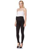 SoftSail Maternity Leggings with Belly Support - High Waisted Cotton Trousers for Pregnancy | Stretchy & Comfortable Maternity Pants in Black - Buy Online on GoSupps.com