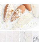 LIULI 5D Embossed Lace Butterfly Nail Art Stickers - Black & White | Adhesive Decals for Spring/Summer Decor - Buy Online on GoSupps.com