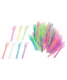 QsQueen 100 PCS Cosmetic Spatula for Makeup Face Mask Plastic Spoon Disposable Makeup Tools for Mixing and Sampling 4.88'' x 1.06 Random Color Multicolor - Buy Online on GoSupps.com