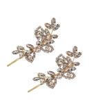 Uongeod Rhinestone Hair Clips for Brides | Elegant Crystal & Pearl Bridal Accessories | 2-Piece Leaf Design Hair Clips - Buy Online on GoSupps.com