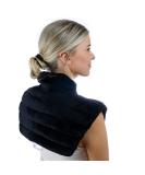 Huggaroo Embrace Microwavable Heating Pad - Weighted Shoulder and Neck Pain Relief - Unscented, Cordless, Black - Stocking Stuffer - Buy Online on GoSupps.com