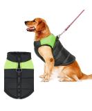 Shinmax Waterproof Winter Dog Coat - Warm Jacket for Small Medium & Large Dogs - Padded Vest with Breast Protection - XL Green - Buy Online on GoSupps.com