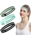 Shop Lophe Sports Hair Bands - 3 Pack Elastic Headbands for Yoga Running & Football | Slipproof Moisture-Wicking | Unisex - Black Green & Blue - Buy Online on GoSupps.com