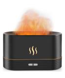 PLUWEL Flame Diffuser Humidifier 180ml - Auto Off Essential Oil Aroma with Fire Flame Effect - 2 Brightness Modes for Home Office Spa Gym (Black) - Buy Online on GoSupps.com