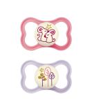 MAM AIR Night S243 Schnuller with extra large holes for sensitive skin made of ultra-hooded skin-soft-silicone 2 pieces with self-stilization box pink 16+ months neutral 16+ meses - Buy Online on GoSupps.com