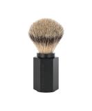M HLE Hexagon Series Silvertip Badger Shaving Brush - Anodized Graphite | Premium International Shipping - Buy Online on GoSupps.com