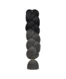 Aomig Braids Extensions - 24 Strands Synthetic Hair in Black Dark & Gray for Box Braids - Shop Internationally - Buy Online on GoSupps.com