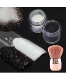 3pcs Shimmer Nail Glitter Powder Set for Nail Art Decorations - Black White Rainbow Holographic Shining & Sugar Coating Effect - Diamond Dust for Stunning Nails - Buy Online on GoSupps.com