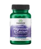 Swanson Albion Chelated Magnesium & Calcium 2:1 Ratio - 90 Veg Capsules - Buy Online on GoSupps.com