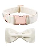 Lionet Paw's Wedding Dog Collar - Comfortable Silk White Collar with Removable Fly for Medium Dogs (34-55cm) | International Shipping - Buy Online on GoSupps.com