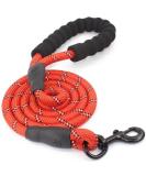5ft Strong Dog Leash with Padded Handle | Safe Night Training Line for All Dog Sizes | Durable Reflex Seams - Red - Buy Online on GoSupps.com