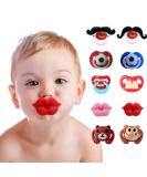 Gotain 10PCs Infant Funny Lips Baby Pacifier - Soft Silicone Cute Design for Christmas Halloween & Party Props - Buy Online on GoSupps.com