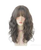 URCGTSA Long Wavy Synthetic Party Wig with Bangs - 22 Heat Resistant Fiber Hair in Cold Brown for Women - Buy Online on GoSupps.com
