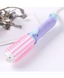 Mini Thermal Brush - 2-in-1 Hair Straightener & Curling Iron for Short Hair Heated Round Brush for Volume & Curls Travel Size Purple Wand - Buy Online on GoSupps.com