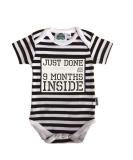 Luxurious Lazy Baby New Born Gift: 9 Months Inside Newborn Vest - Organic Unisex Bodysuit in Black & White - Buy Online on GoSupps.com