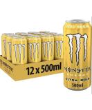 Monster Energy Ultra Gold Carbonated Energy Drink | L-Carnitine + Taurine + Zero Sugar 16.91 fl oz / 500 ml 12 Pack - Buy Online on GoSupps.com
