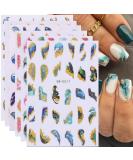 Marble Nail Art Stickers Decals Cyan Blue Gold Stripe Line - 6 Sheets - Buy Online on GoSupps.com