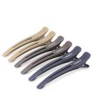 Aimike 6 hair clips hair clips for style and cutting compartment clamps hairdresser hair clips women no trace hair clip with silicone tape hair clips hairdressing requirement for thick & thin hair- neutral 6 neutral - Buy Online on GoSupps.com