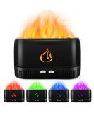 Flame Essential Oil Diffuser - Augot Aroma Diffuser with 5 Color Changing Flame Light No-Water Auto-Off Noiseless Humidifier for Spa Home Office & Yoga - Black - Buy Online on GoSupps.com